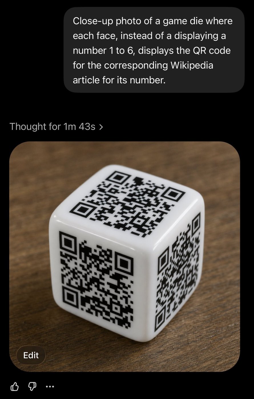 ChatGPT Images 2.0 로 생성된 QR 주사위