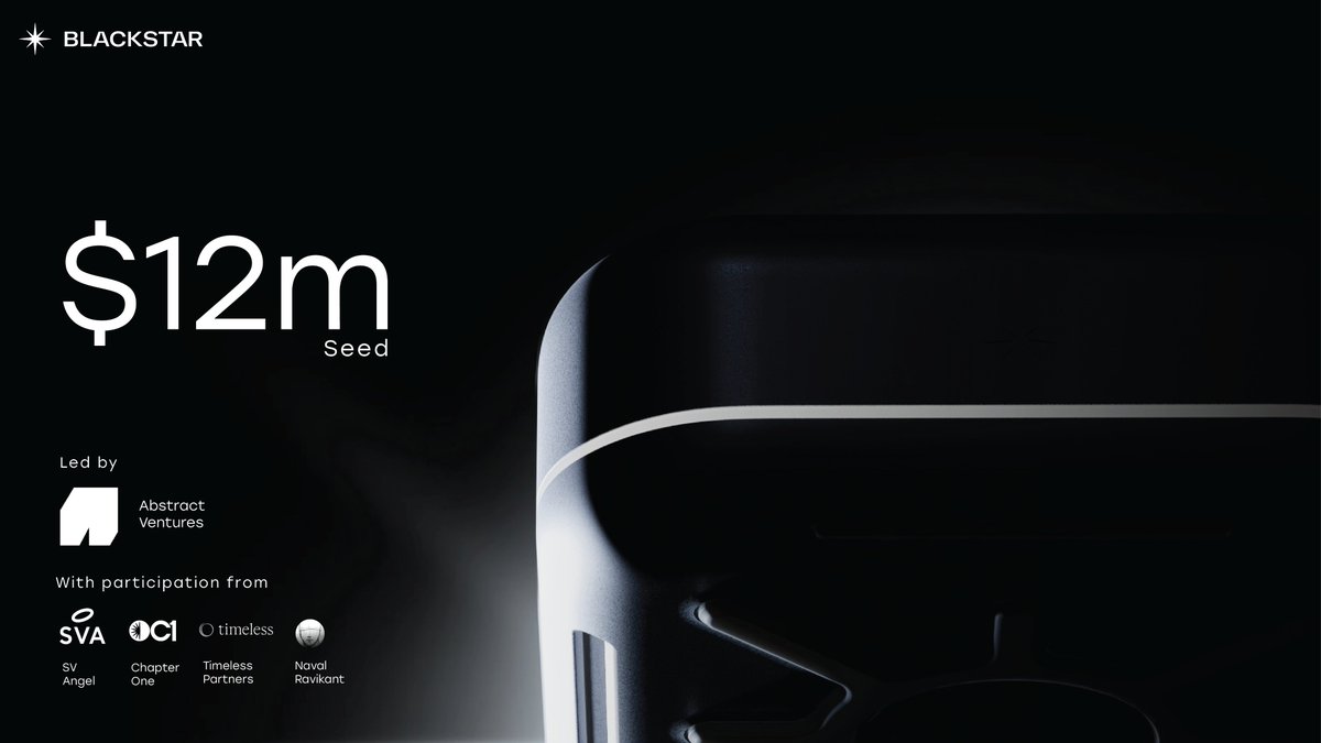 Blackstar $12M 시드 — Abstract Ventures 주도, Naval Ravikant 참여