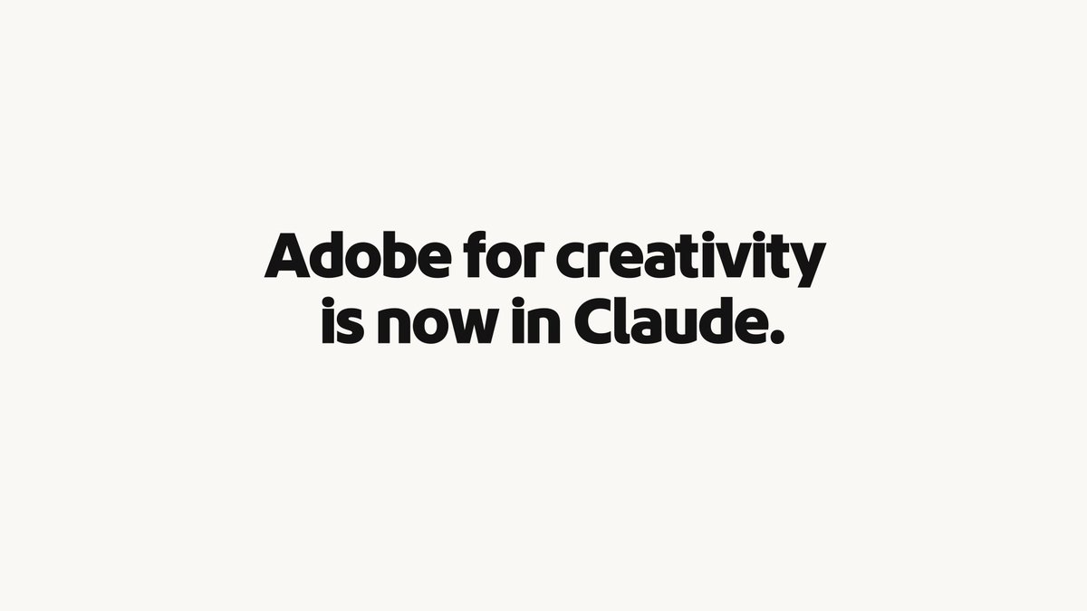 Adobe × Claude — 카피 한 줄짜리 발표 카드