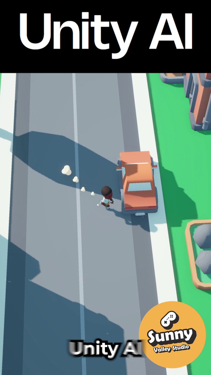 Unity AI 데모 — 도로 위 캐릭터·자동차로 만든 미니 캐주얼 게임