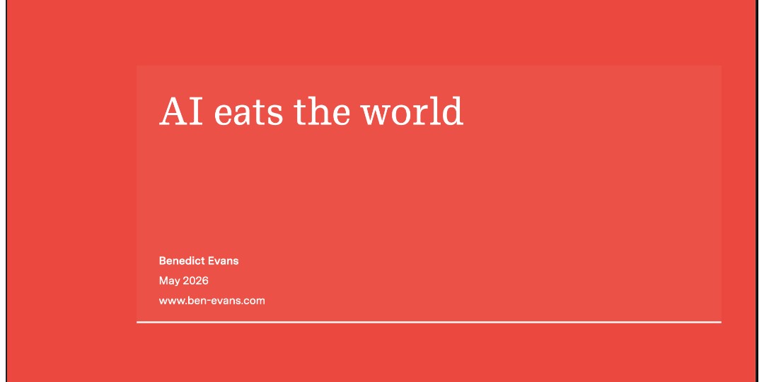 Benedict Evans "AI eats the world" — 산업 잠식의 정량 분석
