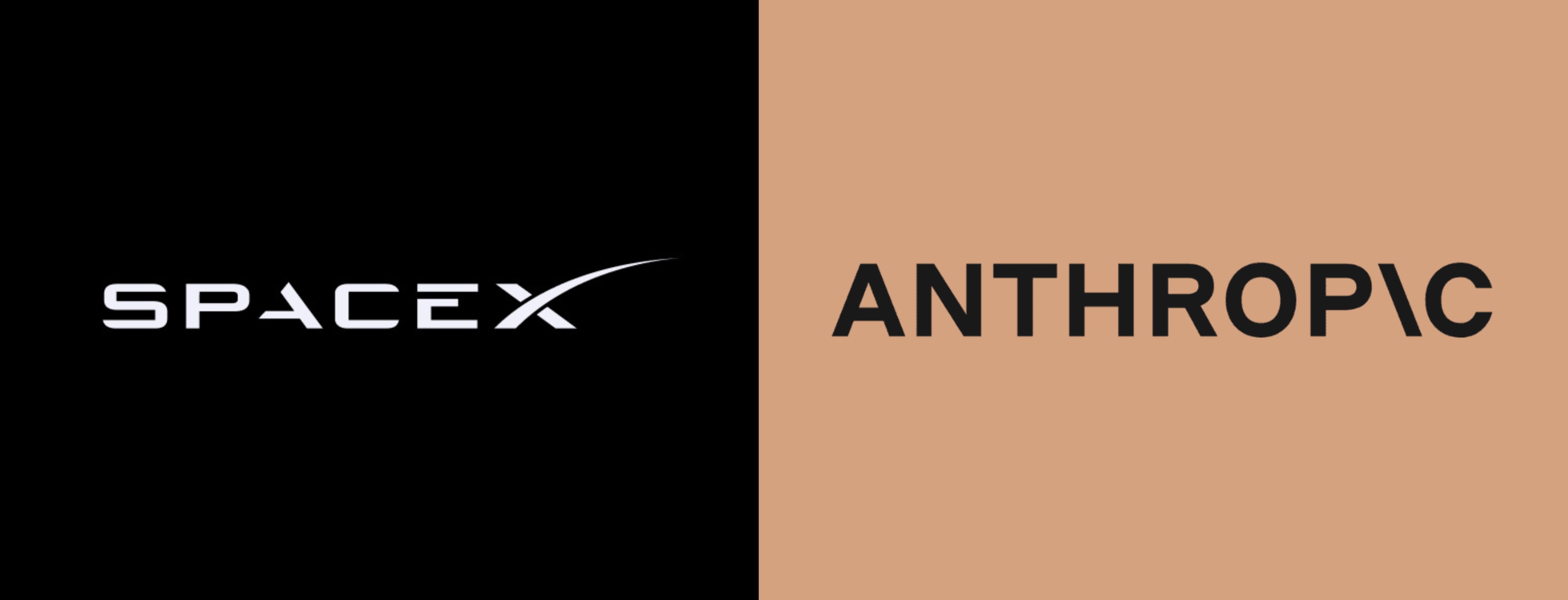 SpaceX와 Anthropic 로고