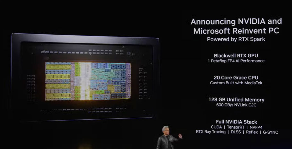 NVIDIA·마이크로소프트 RTX Spark 공식 사양 슬라이드