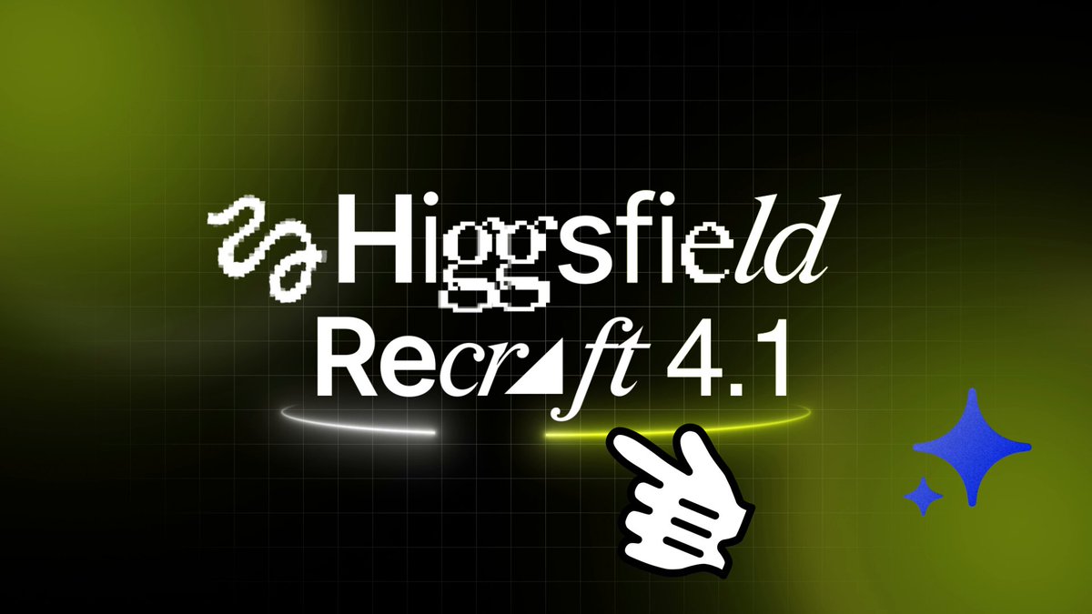 Higgsfield × Recraft 4.1 출시 배너