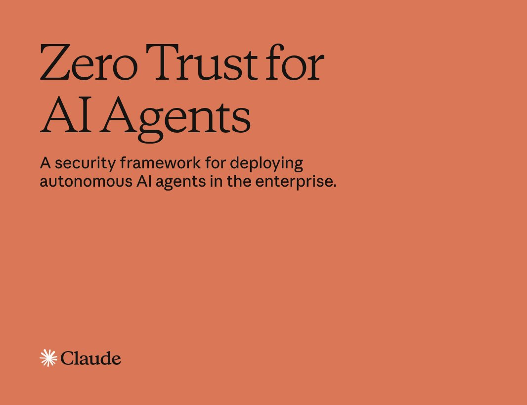 앤트로픽의 'Zero Trust for AI Agents' 가이드 표지