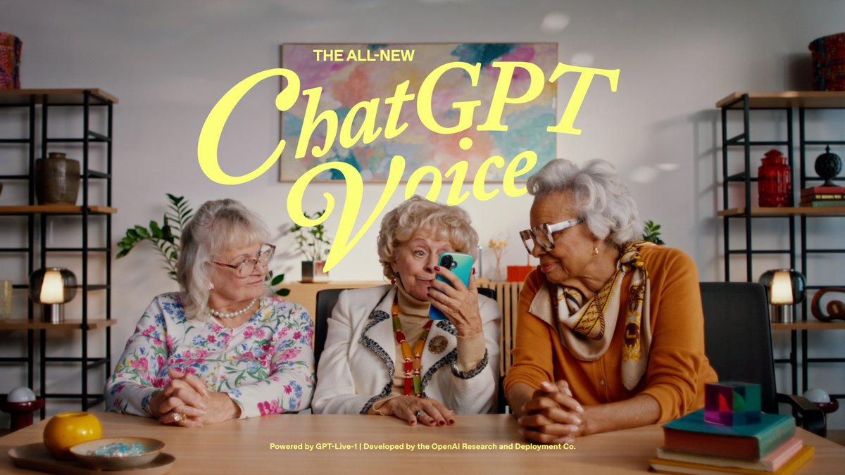 ChatGPT Voice 광고 — 새 음성 모델 GPT-Live-1 기반