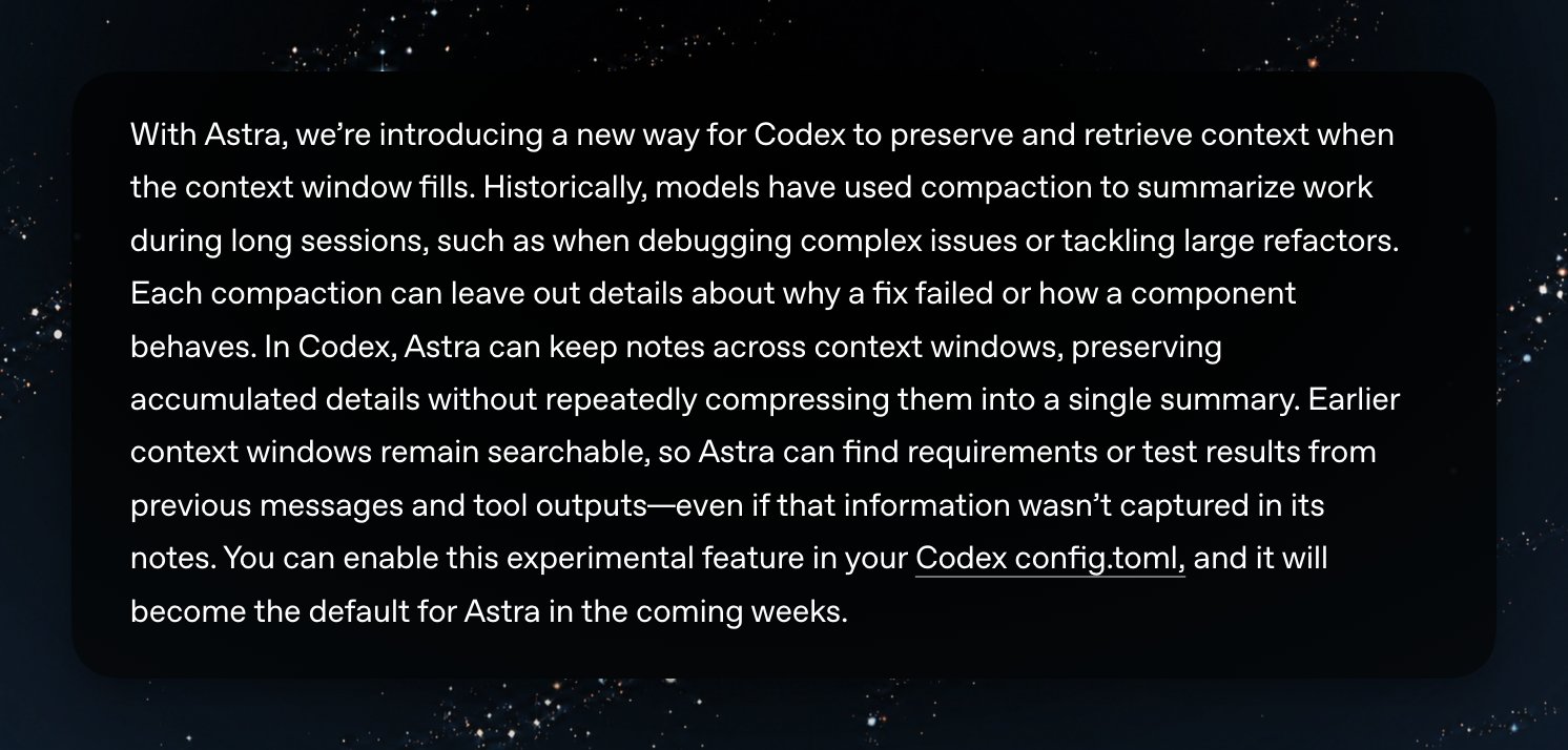 Codex 릴리스 노트 원문