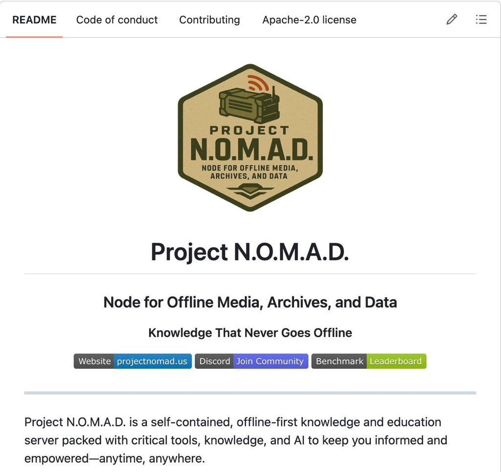 Project N.O.M.A.D. 저장소