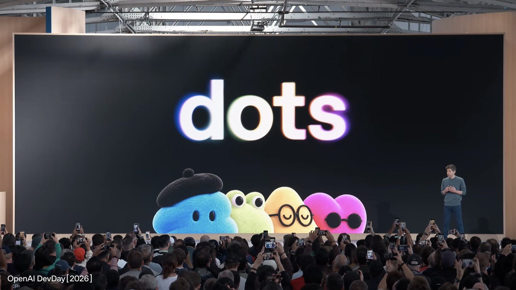 DevDay 2026 무대의 Dots 발표 화면