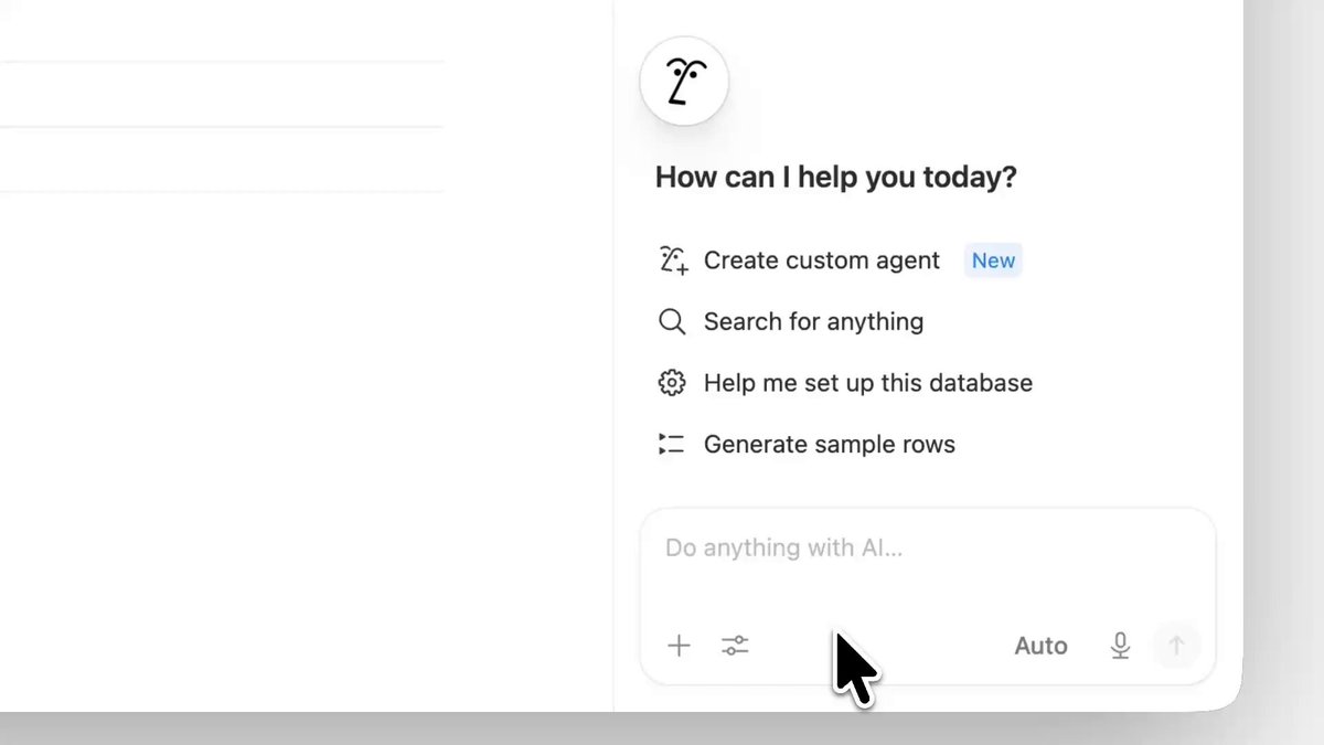 Notion 안의 AI 입력창