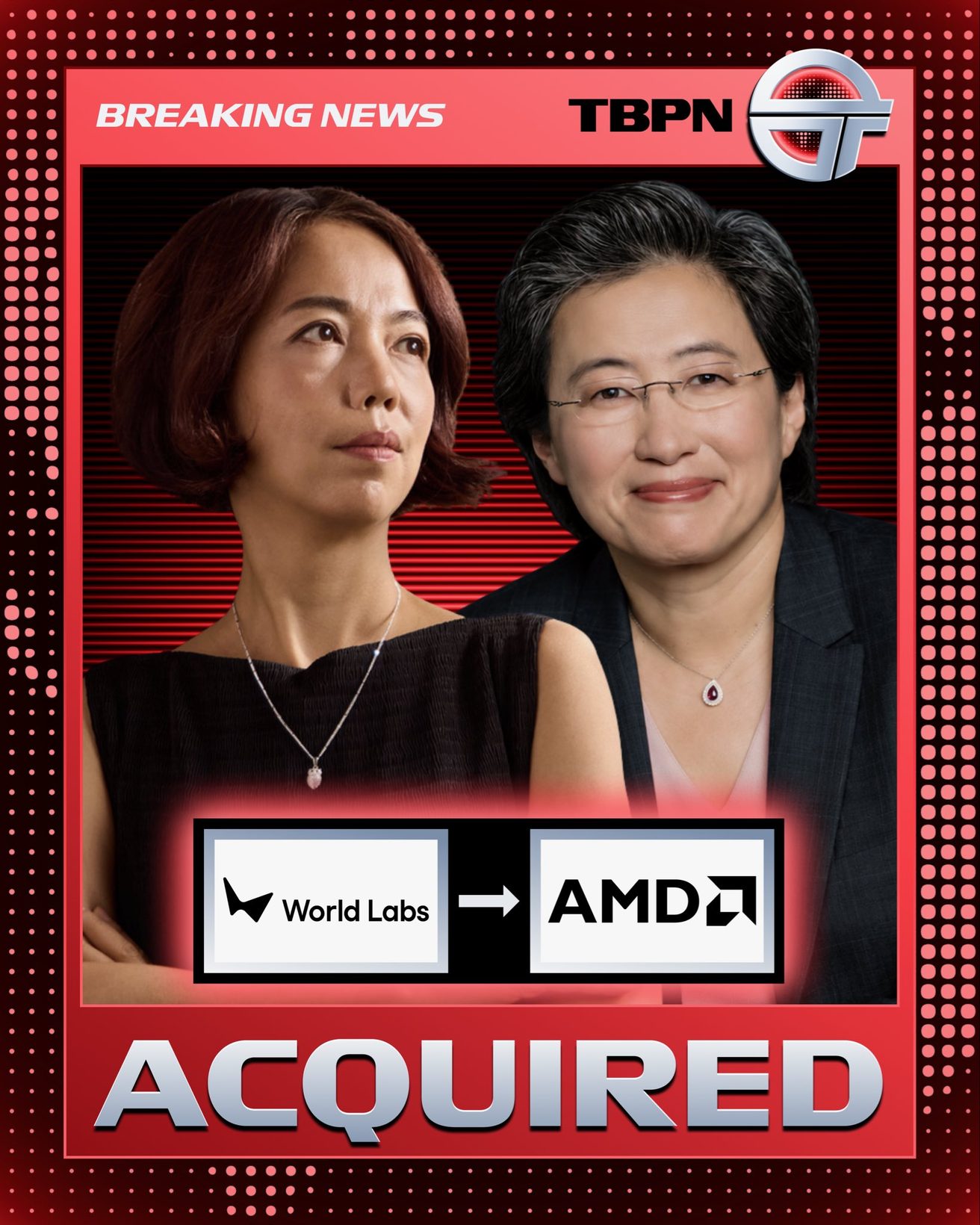 World Labs에서 AMD로, TBPN 속보 카드