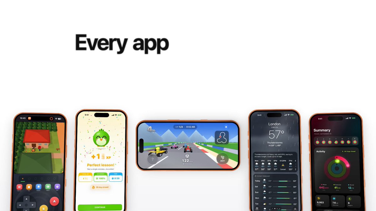 Vibecode 'Built on iPhone' 소개 영상 장면