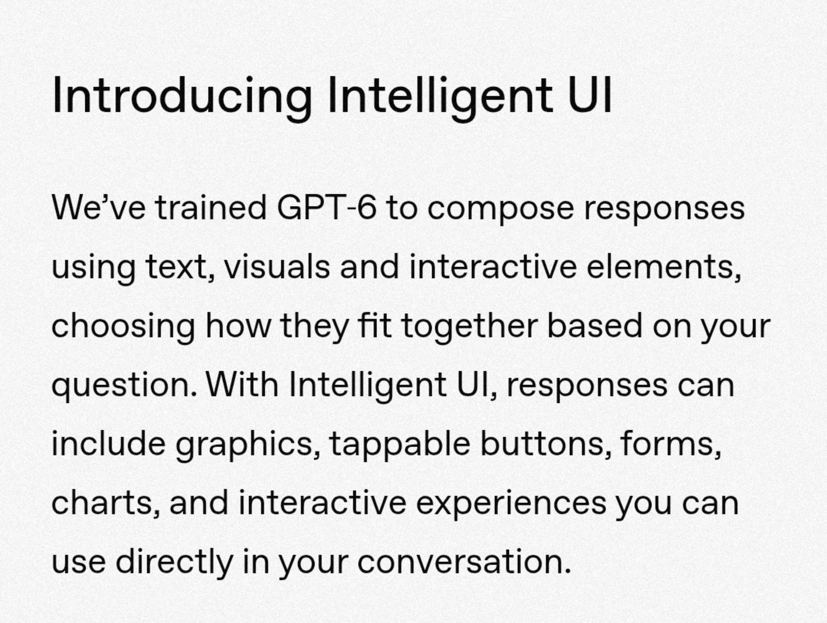 Intelligent UI 소개 화면