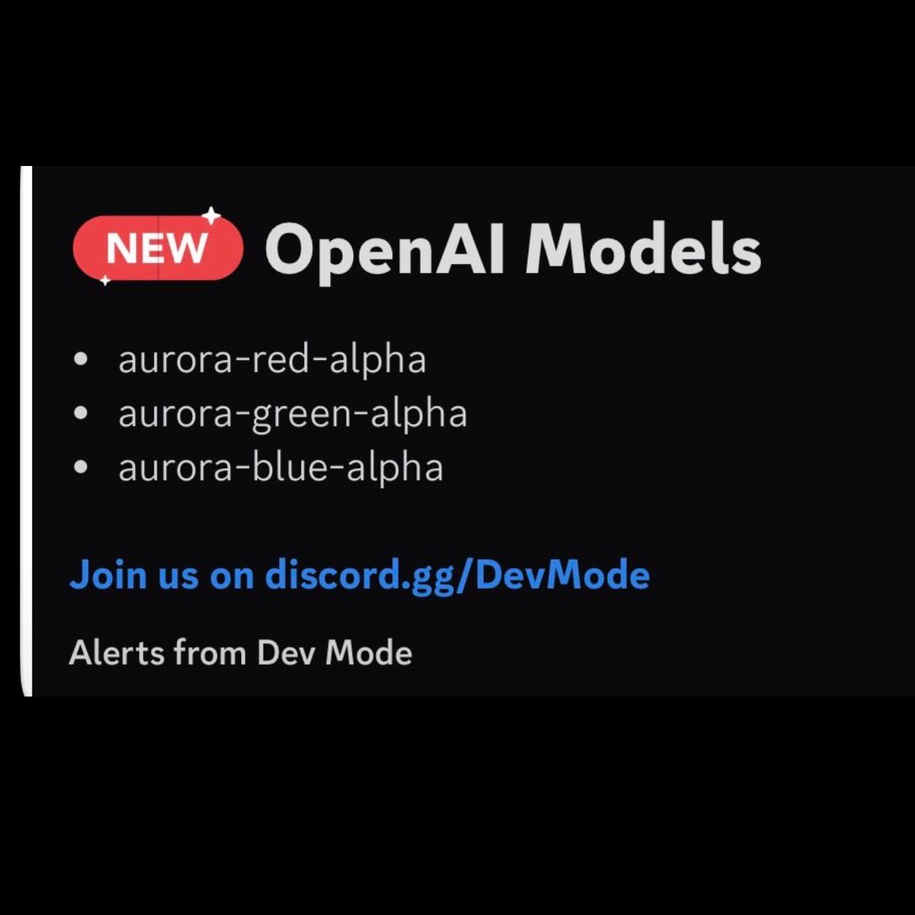 OpenAI API에 새로 잡힌 모델 이름 3개