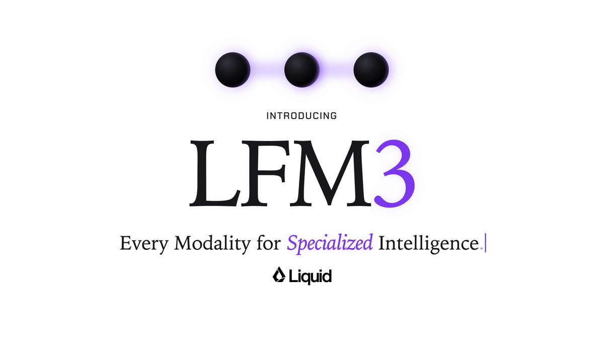 Liquid AI의 LFM3 공개 표지